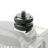 1/4 Hot Shoe Mount Phone Holder Dual Nut Cold Shoe Adapter Bracket For Double-Layer Camera Hot Shoe Adapter Accessories